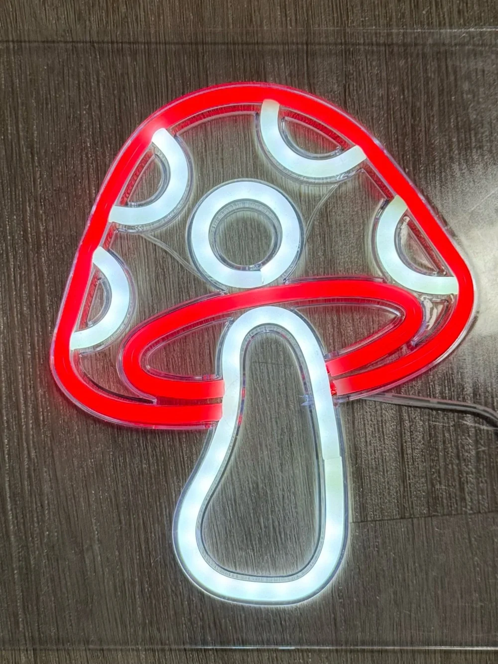 Mushroom Neon LED Light Sign Wall Accent Decor Mushroom Lamp USB Red White